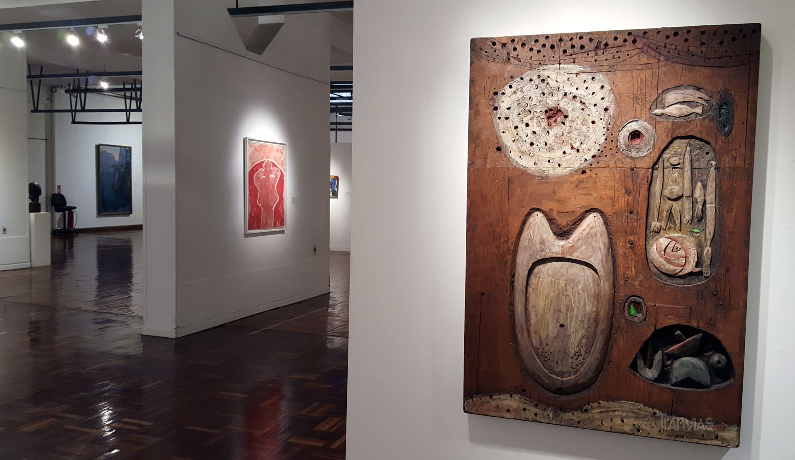 Julio Alpuy, Fertilidad 1964, Óleo sobre madera incisa