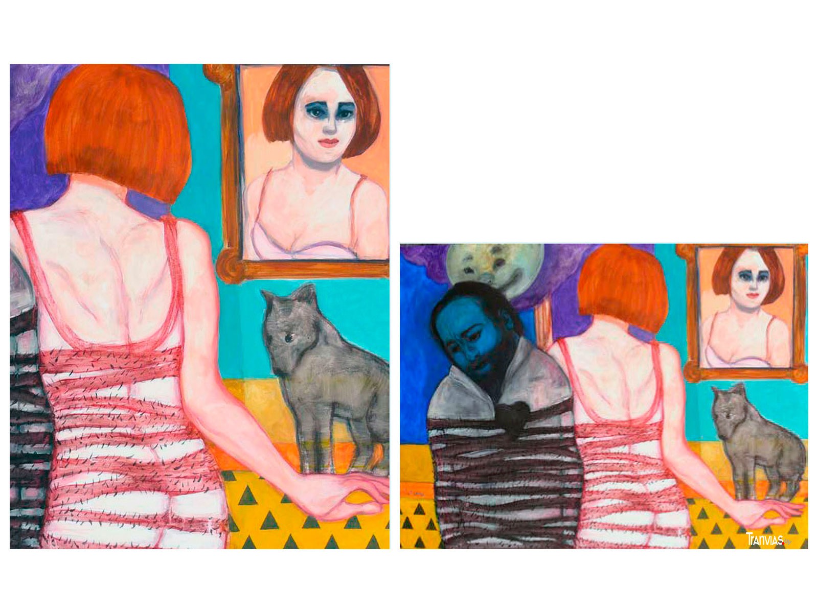 Qué has hecho de mi pobre corazón, 2018 Acrílico y técnica mixta sobre lienzo. 100 x 130 cm.