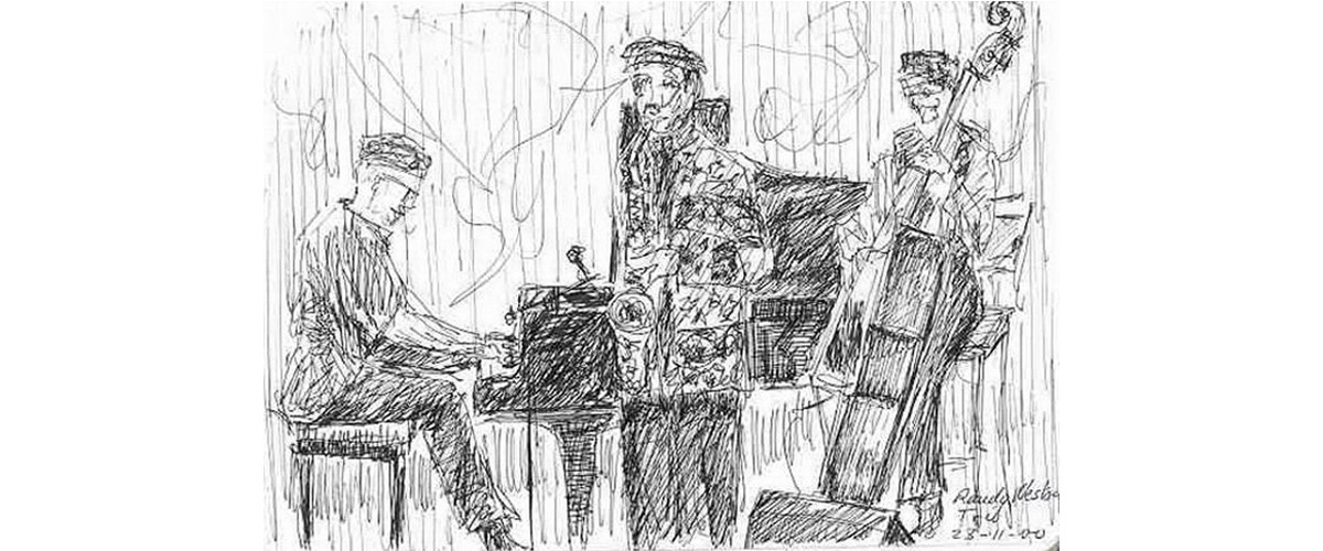 Randy Weston, tinta, 20x14 ctms, año 2000