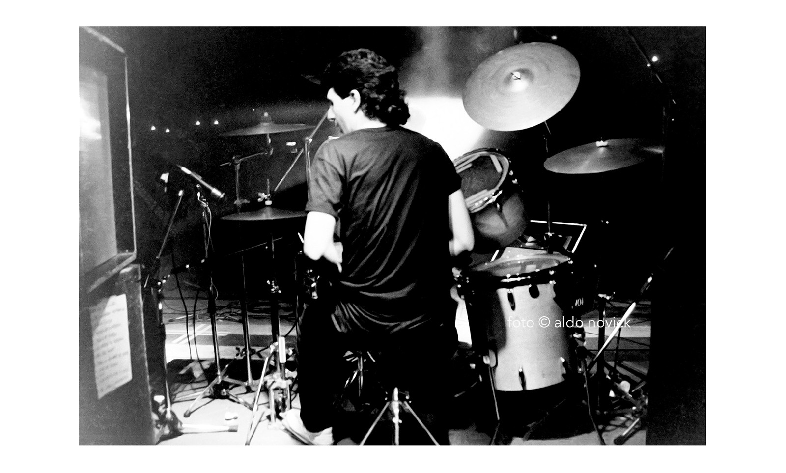 G.Etchenique Montrevideo Rock 86 con F.Cabrera, foto © aldo novick