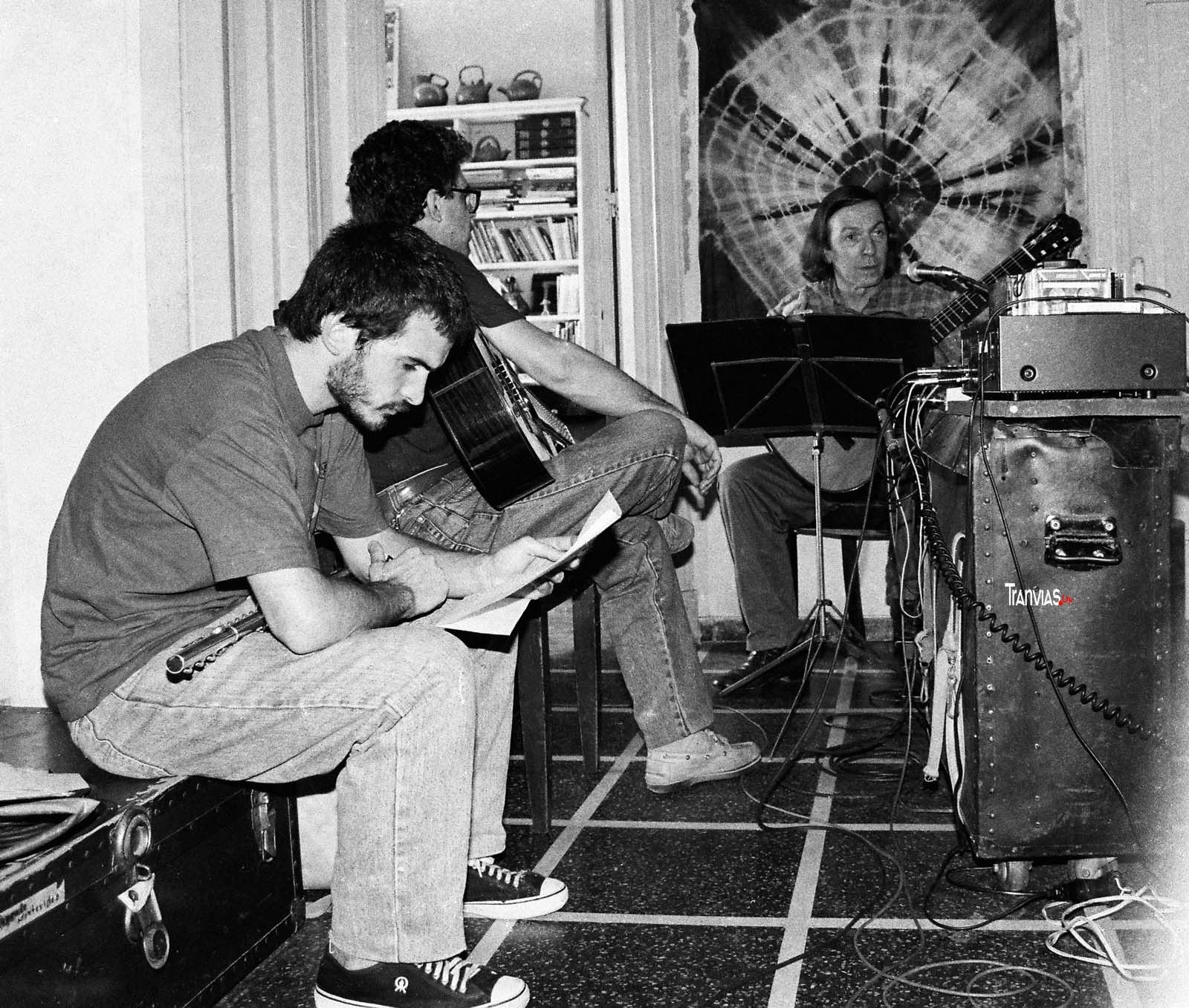 Ensayo junto a daniel Carlos Da silveira y Pablo Somma, foto aldo novick