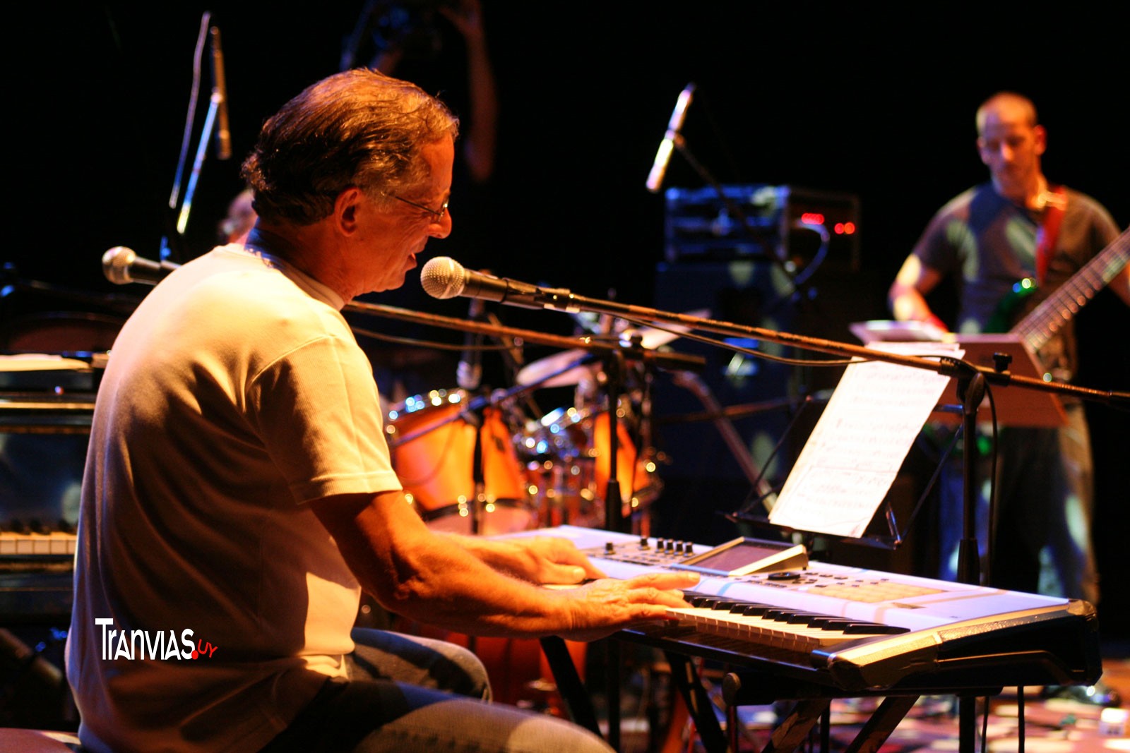 Hugo con el Trío Fattoruso, Osvaldo y Francisco, foto aldo novick 2006