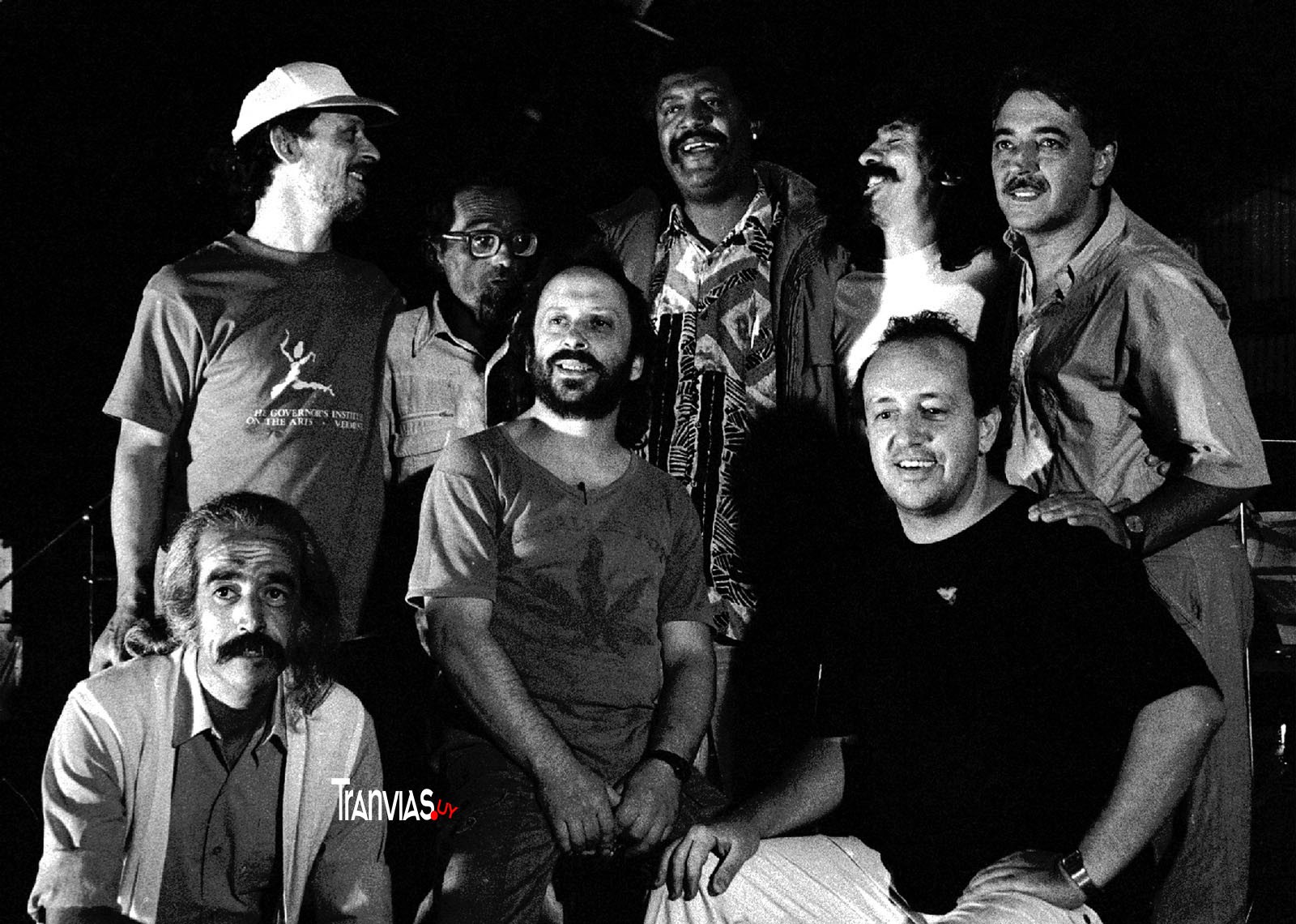 H.Fattoruso, R.Galetti, R.Rada, Urbano M, H.Buscaglia, E.Meteo, O.Fattoruso, J.Gadea - foto aldo novick, 1989