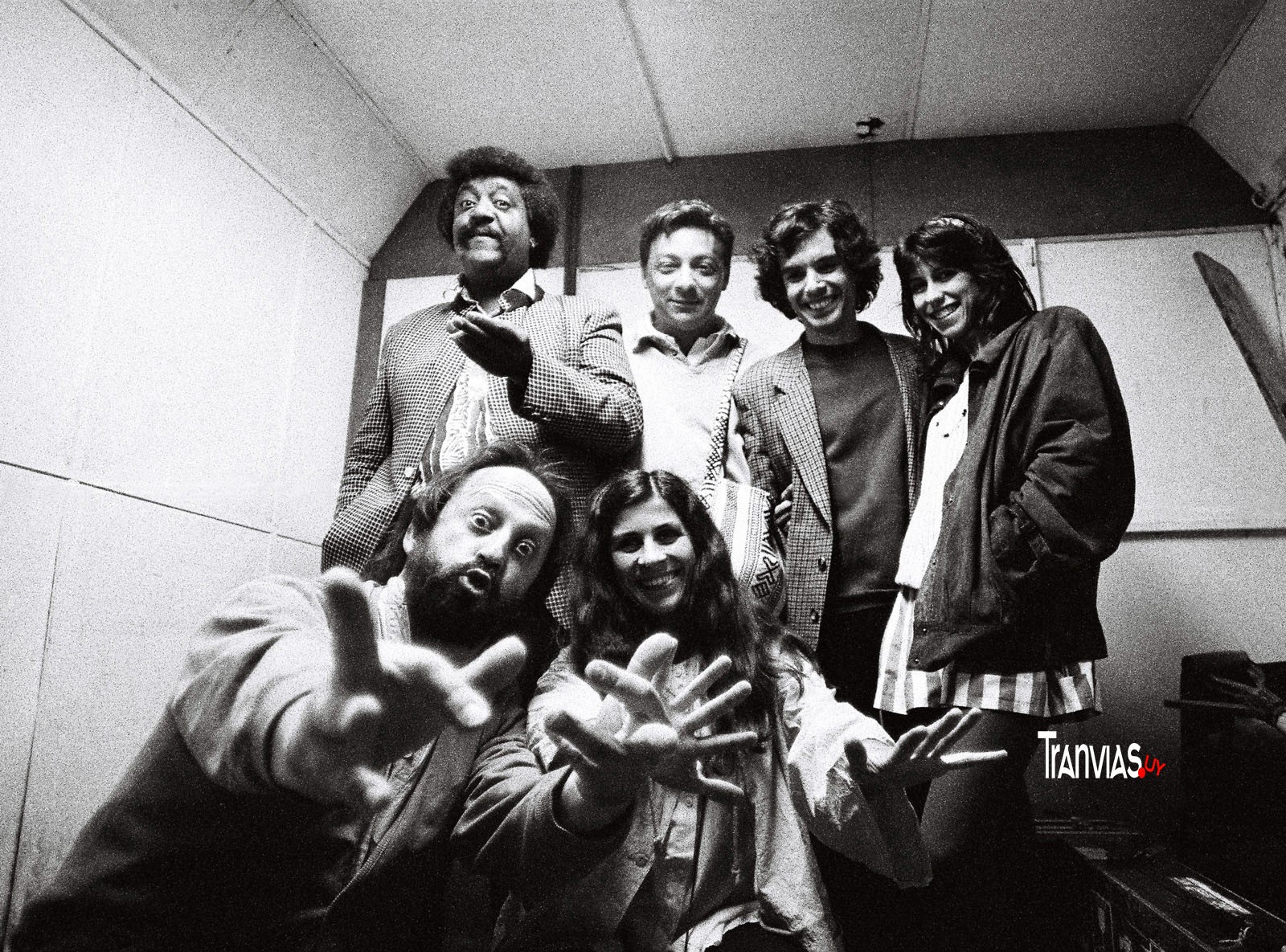 R.Rada, G.Bleier, F.Cabrera, O.Fattoruso, (amiga) M.Ingold - foto aldo novick, 1990