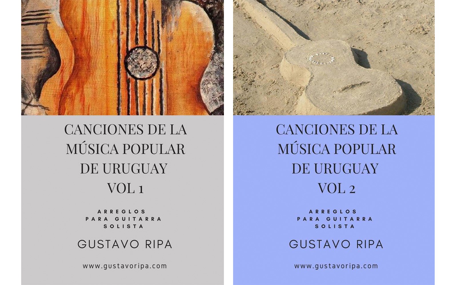 Gustavo Ripa, transcripciones de los arreglos para guitarra