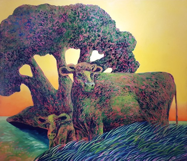 Vaca y Ombú de Nicolás García Uriburu, Argentina, 1985