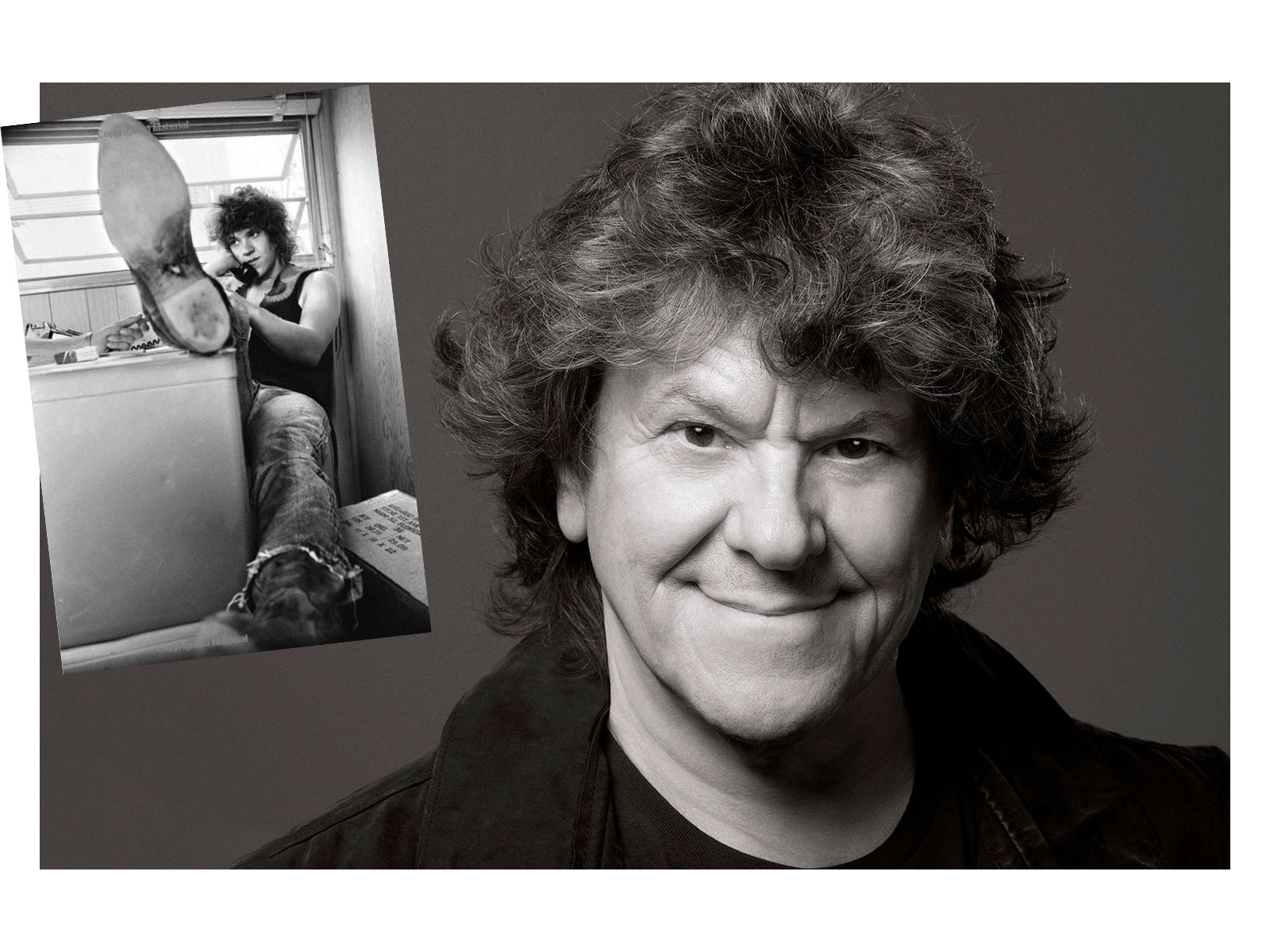 Michael, 1969 en su oficina en Woodtock y 50 años más tarde, 2019